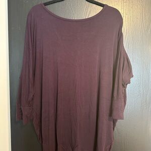 Market & Spruce Deep Purple Long Sleeve Top
